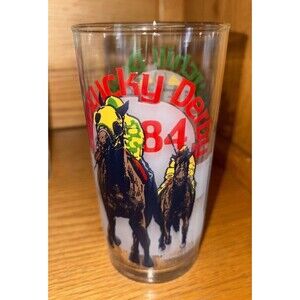 Lot Of 4 - 1984 KENTUCKY DERBY GLASS HORSE RACING CHURCHILL DOWNS